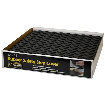 Pro-Series Adhesive Rubber Step Cover, 12" x 12" RSSTEP12BOX